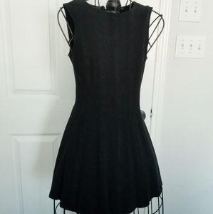 Theory black skater dress